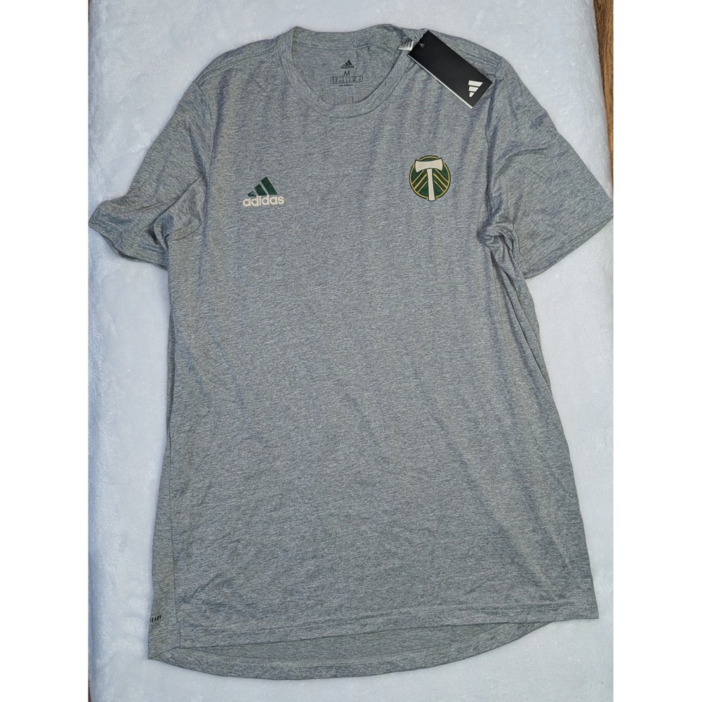 Adidas Portland Timbers MLS Soccer City USA Grey‎ Pregame T-Shirt HT3999 Mens M
